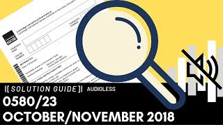 058023 OctoberNovember 2018 Marking Scheme MS [upl. by Nevil]