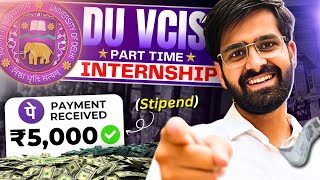 How to Apply for DU VCIS PartTime Internship Opportunity  Detailed Guide 🥳 delhiuniversity [upl. by Gnat]