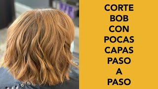 Corte Bob Facil Con Pocas Capas [upl. by Yehus820]