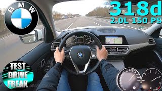 2021 BMW 318d G20 150 PS TOP SPEED AUTOBAHN DRIVE POV [upl. by Isyak584]