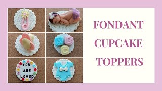 Fondant Cupcake Toppers  Baby Shower Theme  Edible Cupcake Toppers [upl. by Anrol]