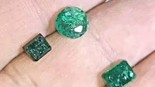 Natural Swat Emerald Round amp Table Cut  Emerald Precious Stone [upl. by Udale]