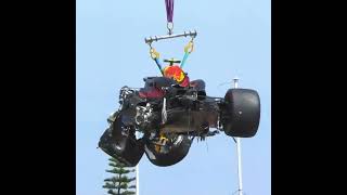 Sergio Perez crashed in the first lap of the F1 Monaco Grand Prix but was able to walk away okay 🙏 [upl. by Rosen433]