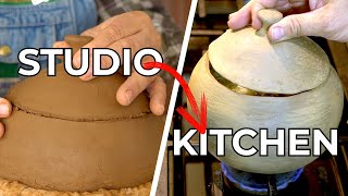 Make a CLAY COOKING POT and Use It [upl. by Gareri]