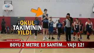 12 Yaşında Boyu 2 Metre 13 Santim [upl. by Akeenat]