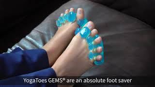 YogaToes GEMS Gel Toe Stretcher and Toe Separator [upl. by Raddy]