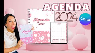 🌟 Diseña y Vende AGENDA EN CANVA 🌟 Plantilla de regalo 🎁 [upl. by Nrubyar]