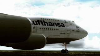 FSX  Lufthansa 747 Core i7 920  32 GHz ATI Radeon 5770 HD [upl. by Mosby]