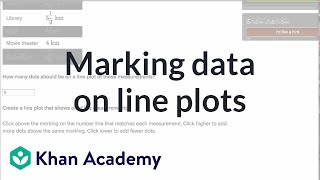 Marking data on line plots  3rd grade  Khan Academy [upl. by Joycelin537]