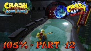 Crash Bandicoot 3  N Sane Trilogy  105 Walkthrough Part 12 Midnight Run Gem [upl. by Airednaxela]