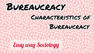 Bureaucracy Characteristics of Bureaucracy [upl. by Lockwood]