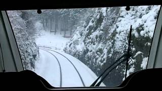 TRAIN TER NIMES  CLERMONT  VUE ARRIERE NEIGE ALLEYRAS  LANGEAC [upl. by Suiratnod821]