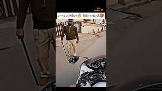 police ne biker ko rok liya🥵 police shorts bike rider motovlog ytshorts viral vlog [upl. by Rech982]