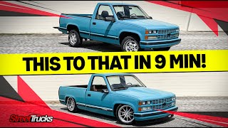 FULL BUILD 1988 Chevy OBS C1500 in just 9 minutes [upl. by Ieppet661]