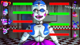 SFM FNaF Sister Location vs Corrupted WITH Healthbars [upl. by Enovaj]