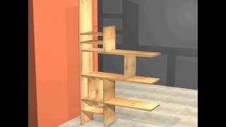 Woodself How to build a room divider bookshelf [upl. by Nylcoj109]