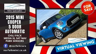 2015 Mini Cooper Automatic 5 Door Blue [upl. by Notxap]