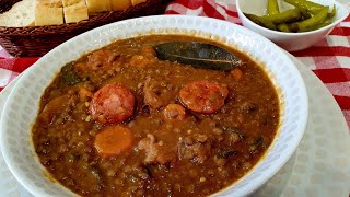 Lentejas estofadadas con chorizo y costilla de cerdo TODOS QUERRÁN REPETIR 😍 [upl. by Eesyak]