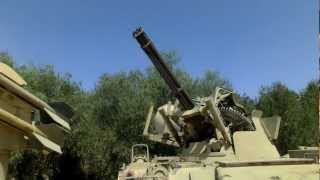 Close look at M163 Vulcan 20mm 3000 RPM Gatling Anti Aircraft Gun on M113 [upl. by Allemap]