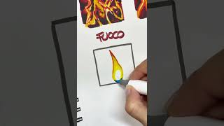 Come disegnare una fiamma con i markers i miei tutorial sono utili Lascia un like e seguimi [upl. by Ahaelam953]