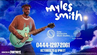 Myles Smith Live Concert On Fortnite [upl. by Zerep]