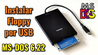 Cómo usar una disquetera o unidad floppy por USB en MSDOS 622 Drivers e instalación [upl. by Nuhsyar]