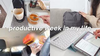 a realistic Week in my life vlog productive amp busy study and work days new backpack what I eat [upl. by Blunt157]