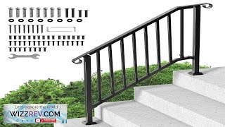 VEVOR 34 Step Handrails for Outdoor for Seniors Porch Deck Black Retro Review [upl. by Stag]