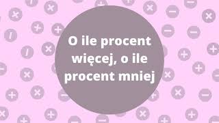 O ile procent mniej o ile procent więcej szkoła podstawowa [upl. by Latvina]