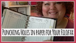 How to punch 6 holes for your filofax paper with a two hole puncher [upl. by Allix]