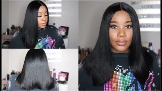 Low Maintenance Everyday Wig I Outre Daily Straight Blunt Cut Bob Wig I GlamourtressCom [upl. by Ender]