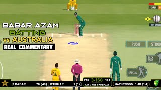 Babar Azam Amazing Batting vs Australia Real Cricket 24 Real Commentary [upl. by Adrianne]