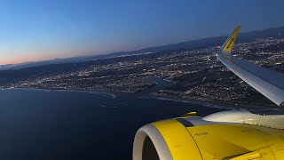 4K  Sunset LAX Takeoff  Spirit Airlines A320neo [upl. by Nivlac]