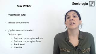 5 Sociología Las perspectivas clásicas – Max Weber el método y el objeto de estudio la acción social [upl. by Oiluarb562]