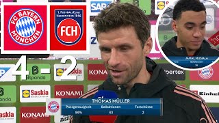 Thomas Müller Jamal Musiala Interview Analysis Nach Dem Spiel FC Bayern München 4 vs 2 Heidenheim [upl. by Ellatsyrc]