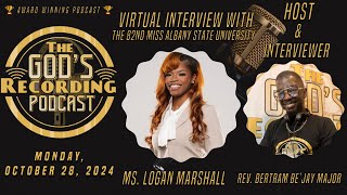 Virtual Interview with “The 82nd Miss Albany State University” Ms Logan Marshall [upl. by Ecydnarb231]