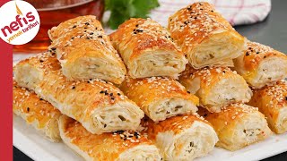 AŞIRI KOLAY👌🏻😍 Çıtır Çıtır Peynirli Börek Tarifi Baklavalık Yufkadan [upl. by Tonye]