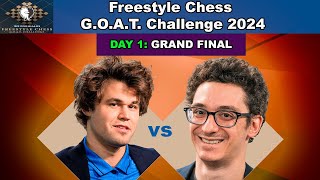 🔴Final Day 1  Magnus Carlsen vs Fabiano Caruana  Game 1  Freestyle Chess GOAT Challenge 2024 [upl. by Ambrogino]