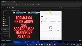 How To Format a 64GB 128GB or LARGER USB Flash Drive to FAT32  2023 [upl. by Lilahk]