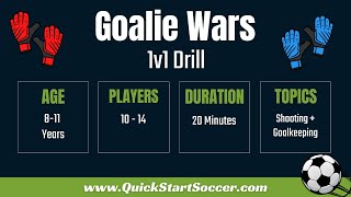 1v1 Soccer Drill  Goalie Wars [upl. by Baum]