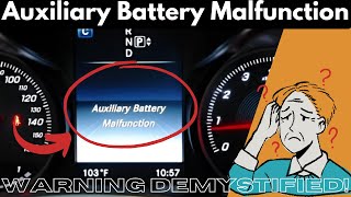 Auxiliary Battery Malfunction Meaning Causes and How To Fix [upl. by Ekusuy]