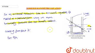 MODIFIED MANOMETRIC EQUATION [upl. by Ynnam658]