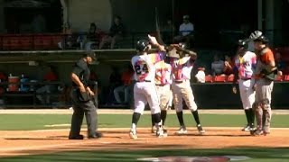 Mudcats Davidson belts grand slam [upl. by Ahseuqal]