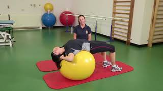 23 Thoracic extension over a gym ball [upl. by Yllime]