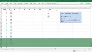 Single Exponential Smoothing [upl. by Charron524]
