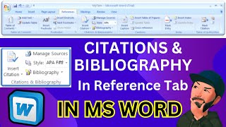 How to Use CITATIONS amp BIBLIOGRAPHY IN REFERENCE TAB IN MS WORD  Shortcut key for reference [upl. by Baker]