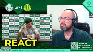 REACT  Coletiva Abel Ferreira  Palmeiras 3x1 Mirassol [upl. by Awra]