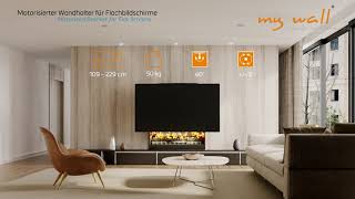 HP 65 L my wall  Motorisierter TV Wandhalter mit FunkFernbedienung und Tuya App [upl. by Salli]