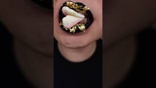 ASMR HARIBO TEETH GUMMY CANDY JELLY SATISFYING CLOSE UP MOUTH EATING SOUNDS MUKBANG shorts [upl. by Jakob]