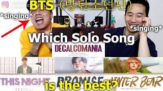 BTS 방탄소년단 Solo Songs Which is better  Jungkook Jimin V Jin  Asian Australian Reaction Video [upl. by Arrekahs123]